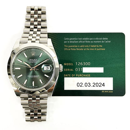 Rolex Datejust 41mm Green Dial 126300