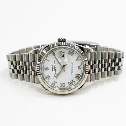 Rolex Datejust 36mm White Roman Dial 126234 (2019)