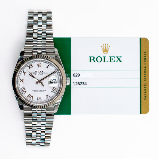 Rolex Datejust 36mm White Roman Dial 126234 (2019)