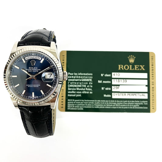 Rolex Day-Date 36mm Blue Dial 118139