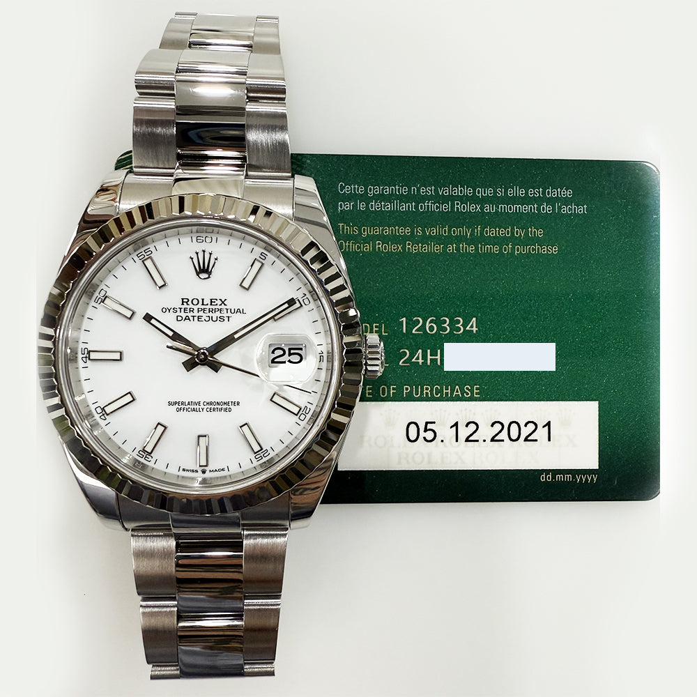 Rolex Datejust 41mm White Dial 126334 (2021)
