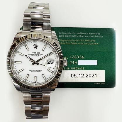 Rolex Datejust 41mm White Dial 126334 (2021)