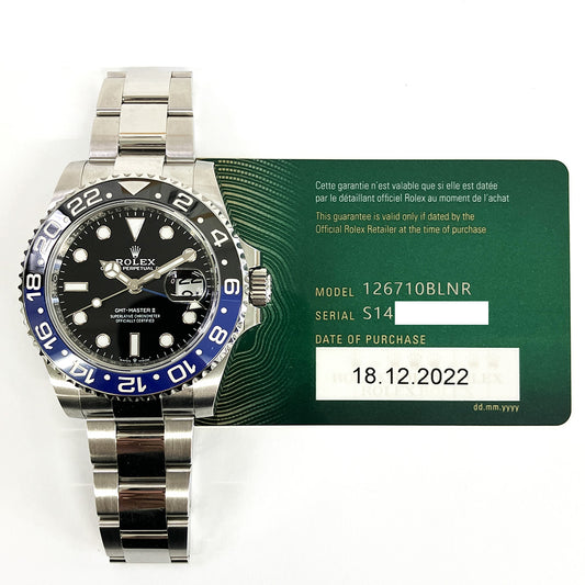 Rolex GMT-Master II "The Batman" Stainless Steel Oyster 126710BLNR