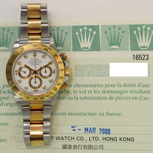 Rolex Daytona White Diamond Dial 16523 (2000)