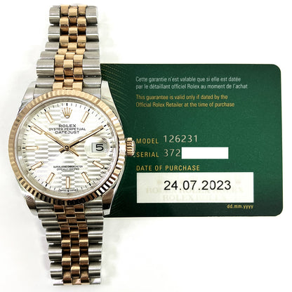 Rolex Datejust 36mm Silver Fluted Dial 126231