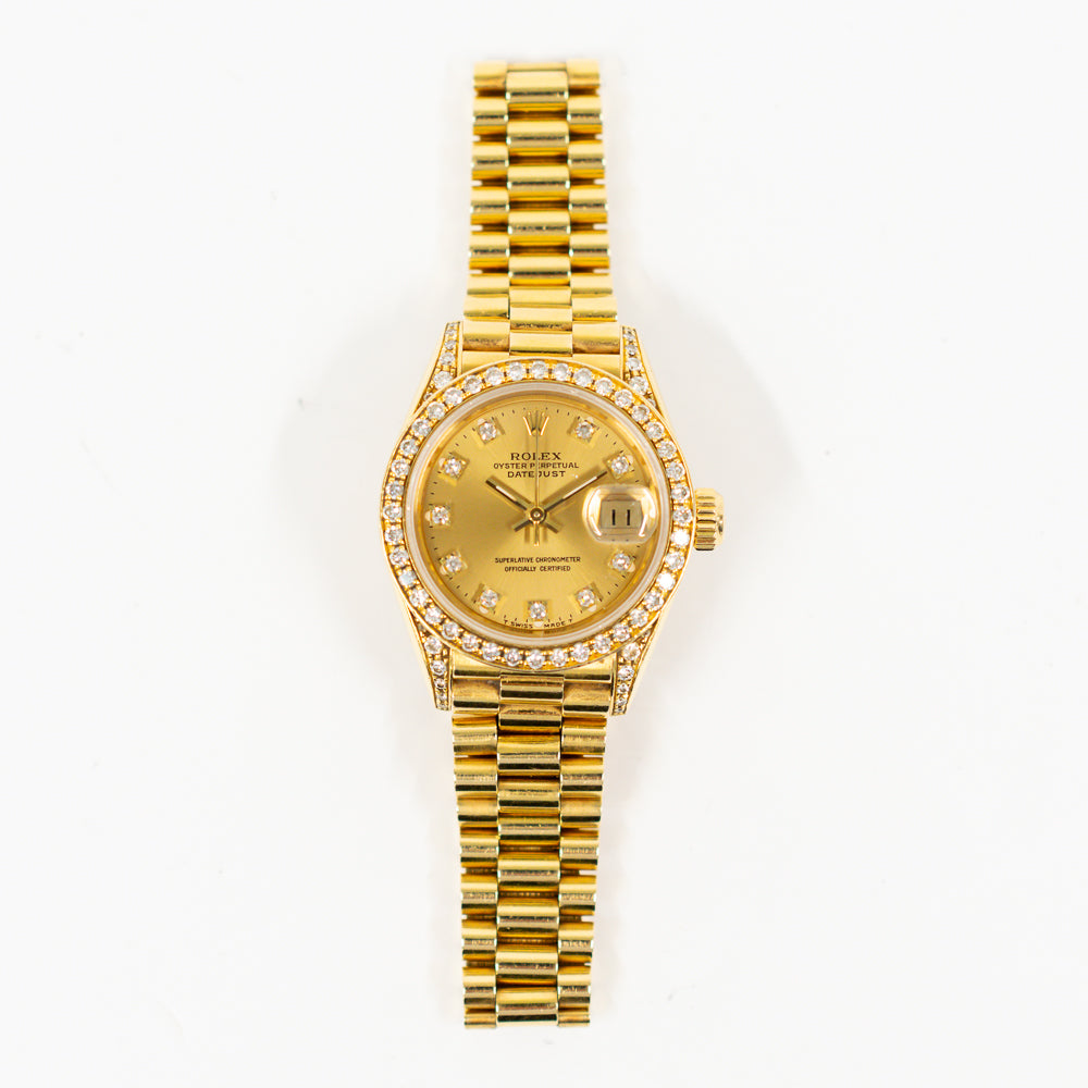 Rolex Datejust 26mm Champagne Diamond Dial 69158G