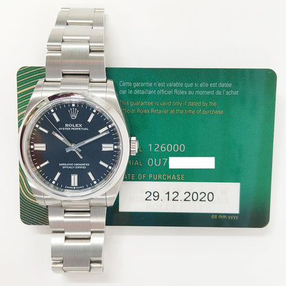 Rolex Oyster Perpetual 36mm Black Dial 126000 (2020)