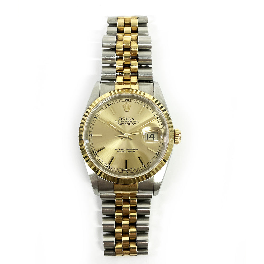 Rolex Oyster Perpetual Datejust Champagne Dial 16233