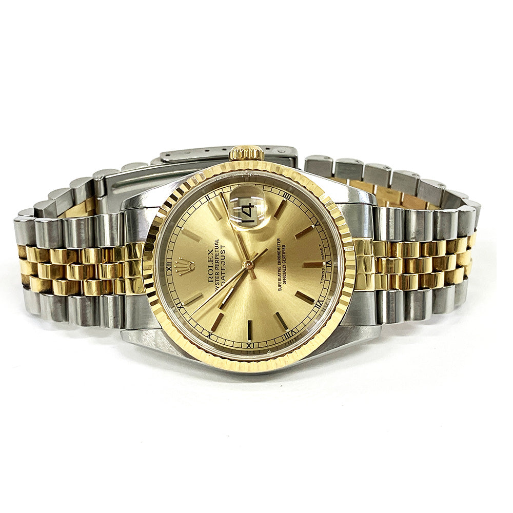 Rolex Oyster Perpetual Datejust Champagne Dial 16233