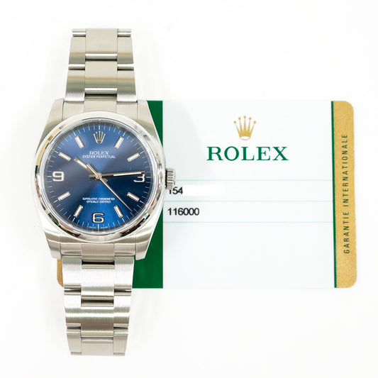 Rolex Oyster Perpetual 36mm Blue Dial 116000 (2015)