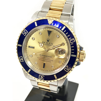 Rolex Submariber Date 40mm Champagne Diamond Dial 16613SG (1992)
