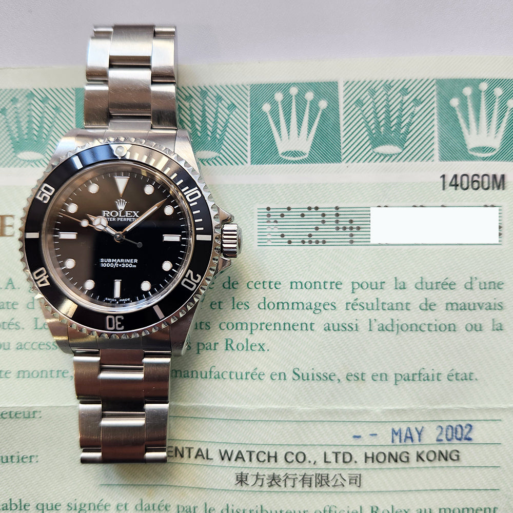 Rolex Submariner No Date 40mm Black Dial 14060M (2002)