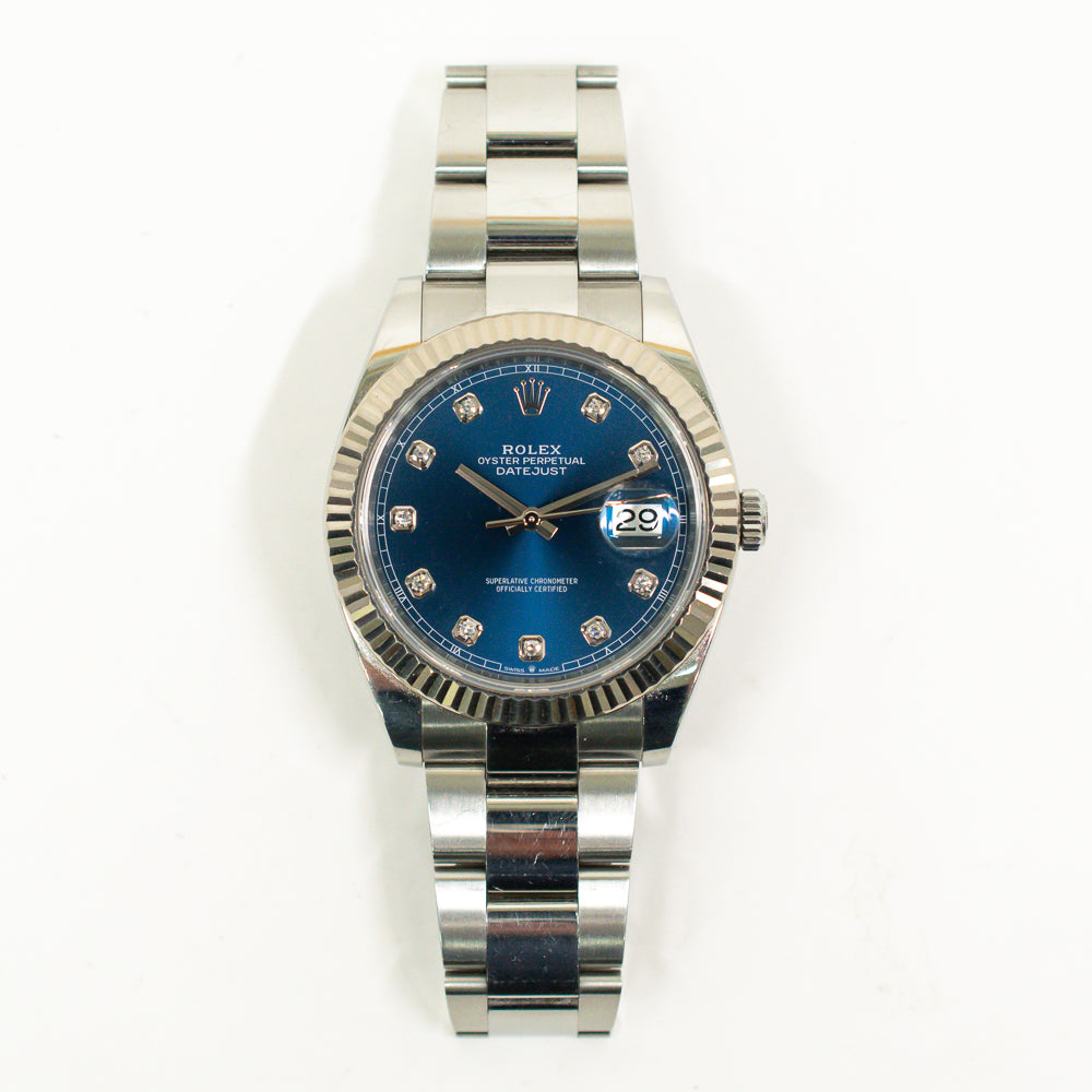 Rolex Datejust 41mm Blue Diamond Dial 126334G (2019)