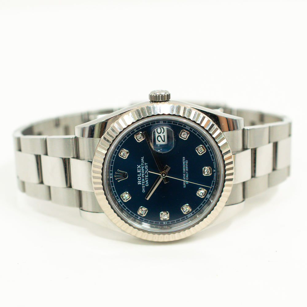 Rolex Datejust 41mm Blue Diamond Dial 126334G (2019)