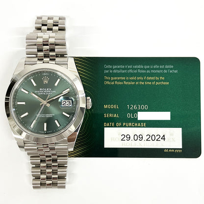 Rolex Datejust 41mm Green Dial 126300