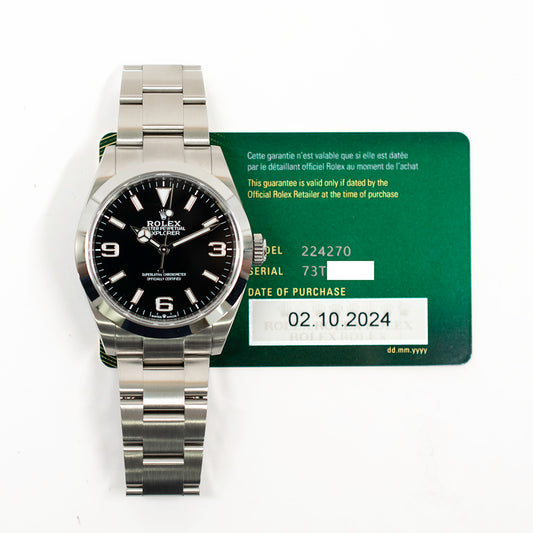 Rolex Explorer 40mm Black Dial 224270 (2024)