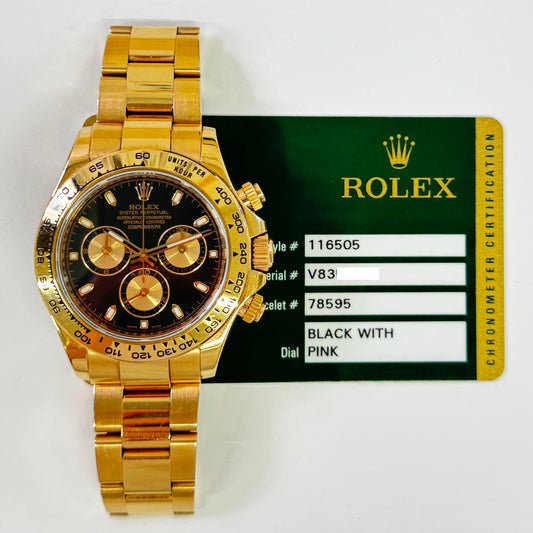 Rolex Daytona 40mm Black Dial 116505