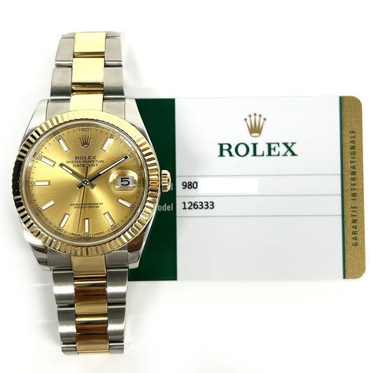 Rolex Datejust 41mm Champagne Dial Oyster 126333