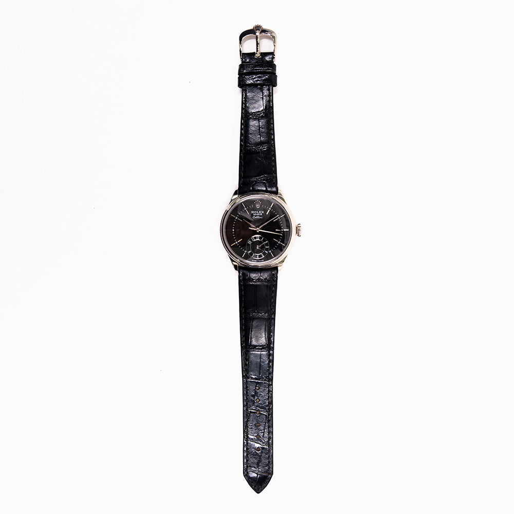Rolex Cellini Dual Time 39mm Black Dial 50529 (2022)