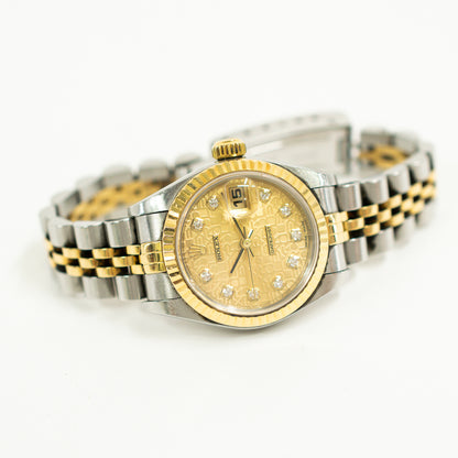 Rolex Lady Datejust 26mm Champagne Jubilee Diamond Dial 79173G (2002)