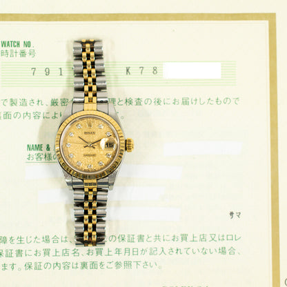 Rolex Lady Datejust 26mm Champagne Jubilee Diamond Dial 79173G (2002)