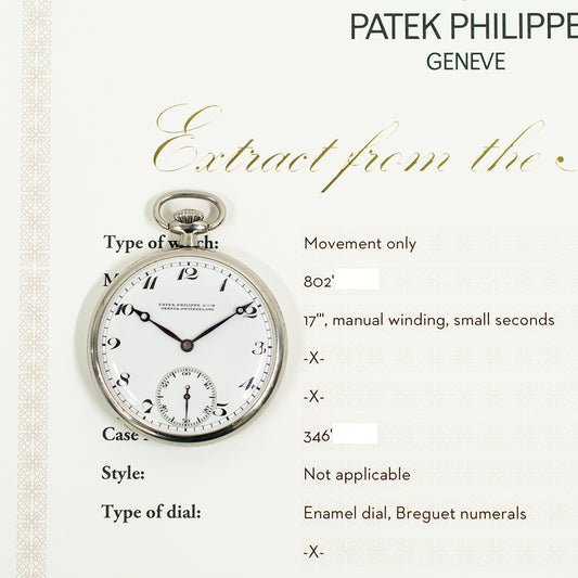Patek Philippe Pocket Watch Circa 1936 (1936)