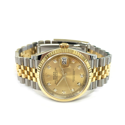 Rolex Datejust 36mm Champagne Diamond Dial 126233