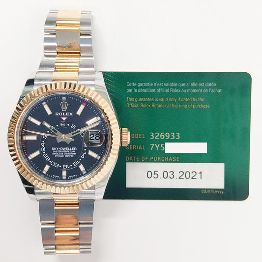 Rolex Sky-Dweller Black Dial 326933 (2021)