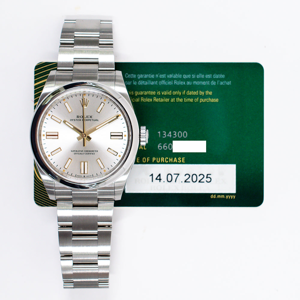 Rolex Oyster Perpetual 41mm Silver Dial 134300 (2025)