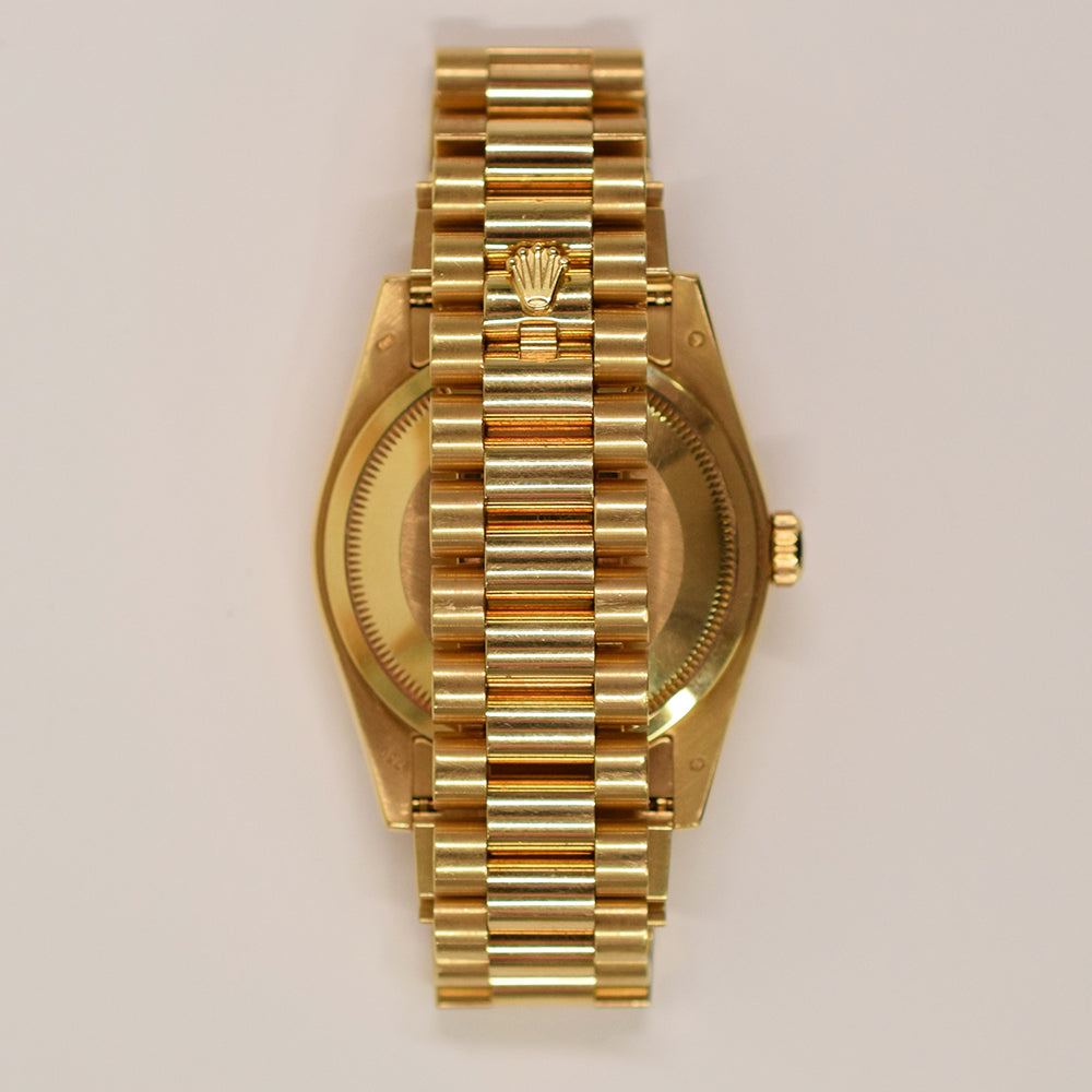 Rolex Day-Date 36mm Pave Diamond Myriad Arabic Dial 118238