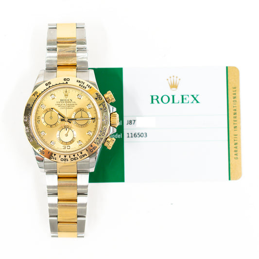Rolex Daytona Champagne Diamond Dial 116503G