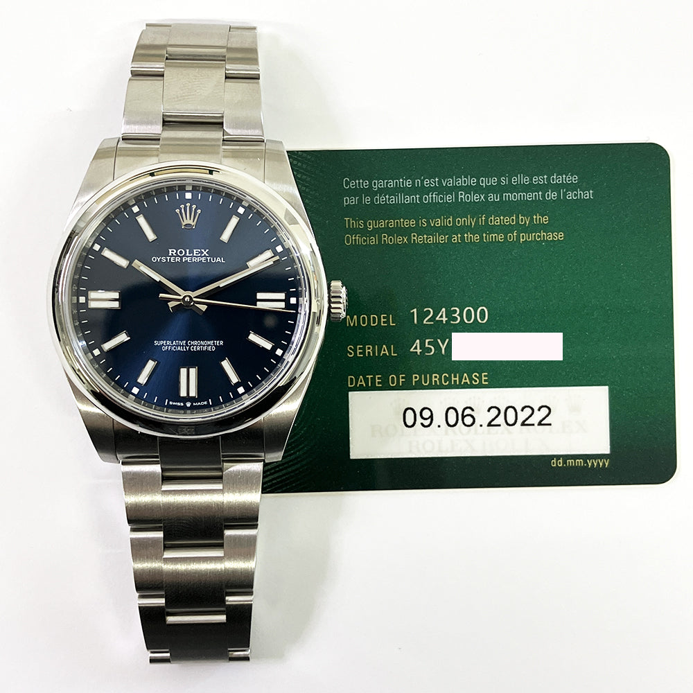 Rolex Oyster Perpetual 41mm Blue Dial 124300