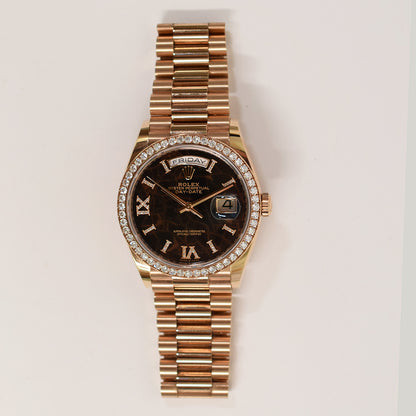 Rolex Day-Date 36mm Eisenkiesel Diamond Dial 128345RBR  (2021)