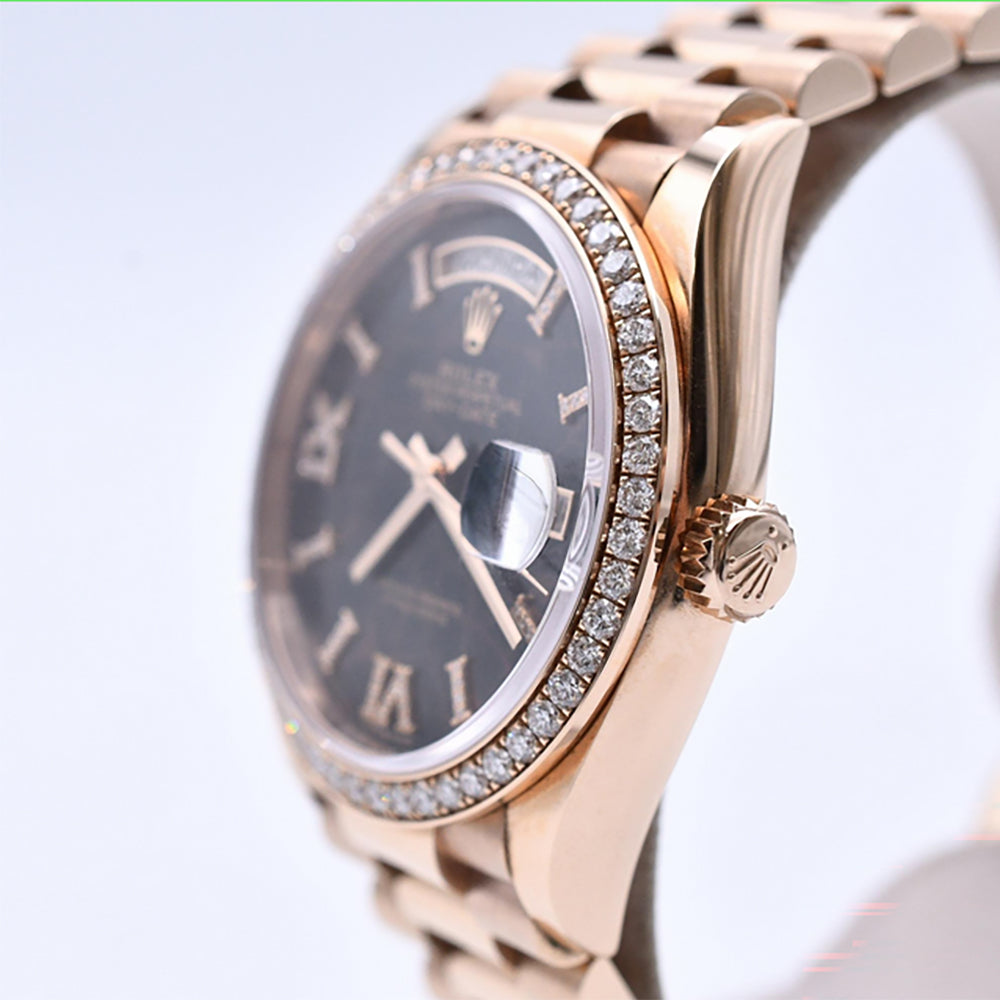 Rolex Day-Date 36mm Eisenkiesel Diamond Dial 128345RBR  (2021)