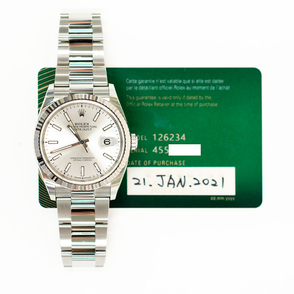 Rolex Datejust 36mm Silver Dial 126234 (2021)