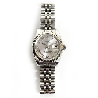 Rolex Lady-Datejust Silver Roman Dial 179174