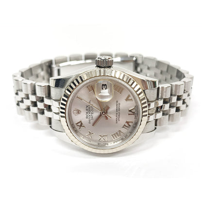 Rolex Lady-Datejust Silver Roman Dial 179174