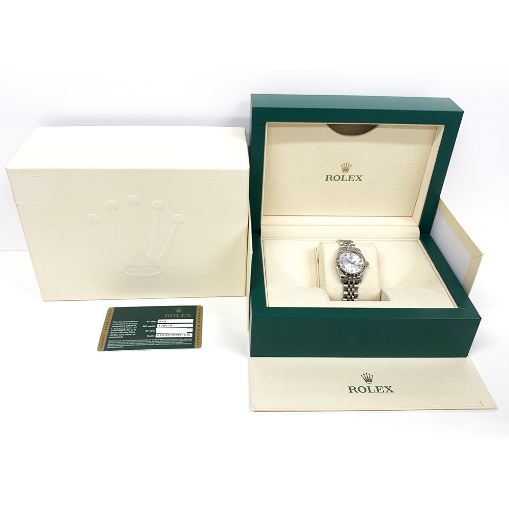 Rolex Lady-Datejust Silver Roman Dial 179174