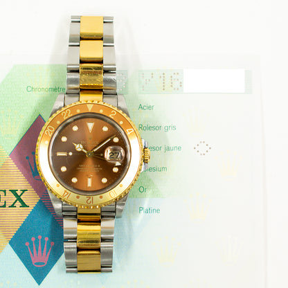 Rolex GMT-Master II 40mm Brown Dial 16713