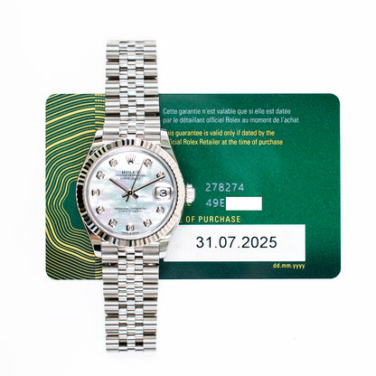Rolex Datejust 31mm Mop Diamond Dial 278274NG (2025)