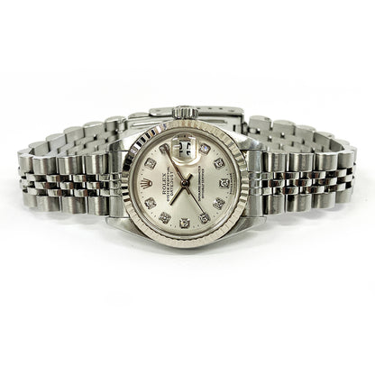 Rolex Lady-Datejust Silver Diamond Dial 79174G