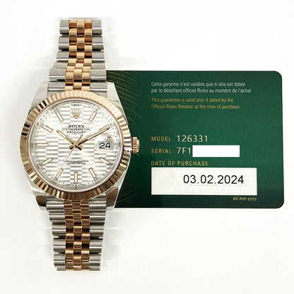 Rolex Datejust 41mm Silver Fluted Dial 126331