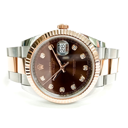 Rolex Datejust 41mm Chocolate Diamond Dial 126331 (2018)
