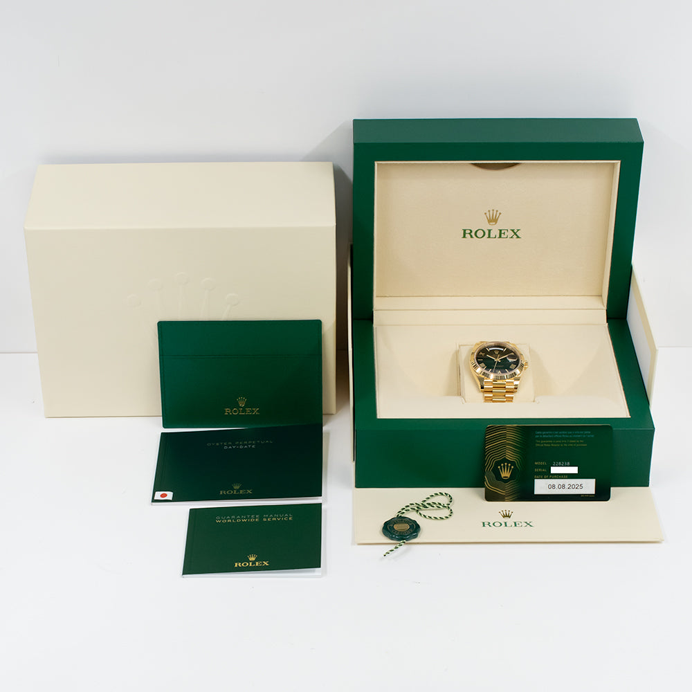 Rolex Day-Date 40mm Green Ombre Roman Dial 228238 (2025)