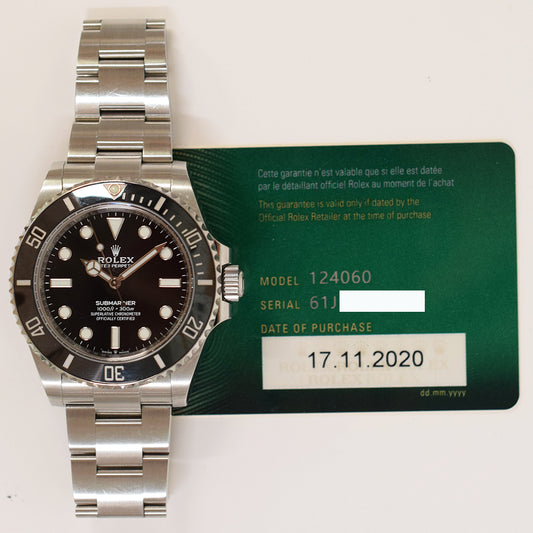 Rolex Submariner No Date 41mm Black Dial 124060 (2020)