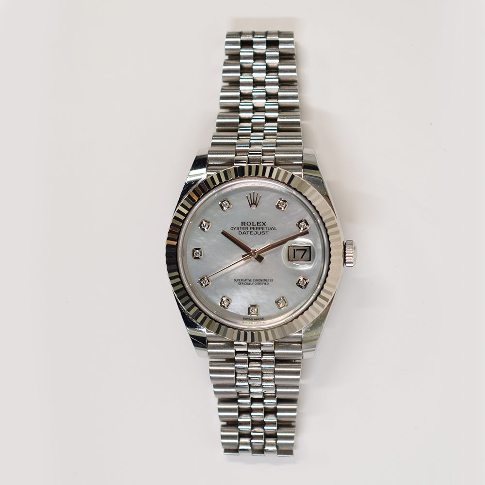 Rolex Datejust 41mm Mop Diamond Dial 126334NG (2018)