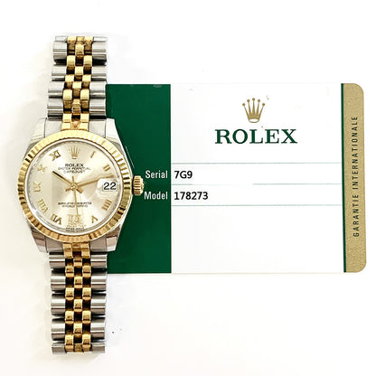 Rolex Datejust 31mm Silver Roman Dial 178273