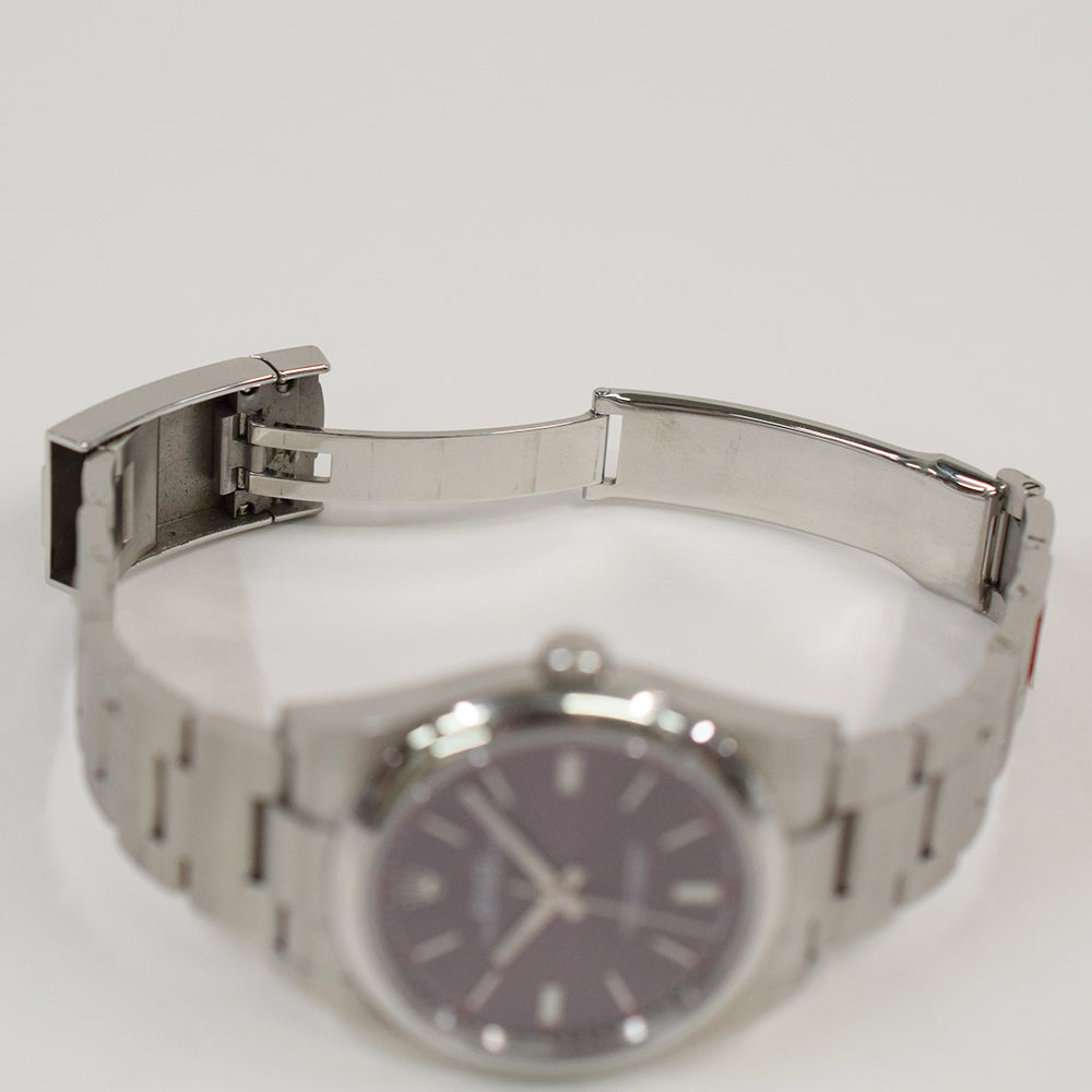 Rolex Oyster Perpetual 39mm Red Grape Dial 114300 (2019)