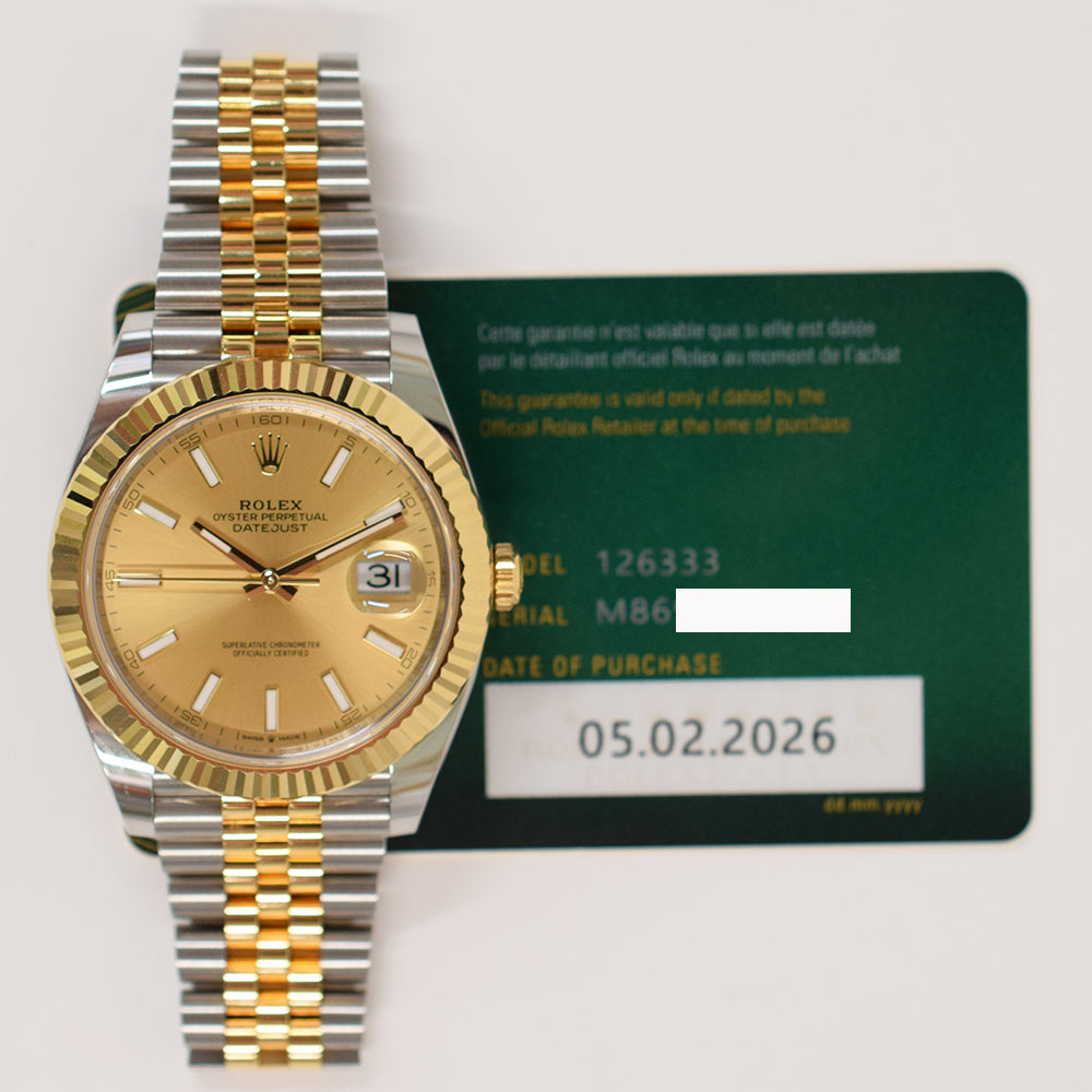 Rolex Datejust 41mm Champagne Dial 126333 (2026)