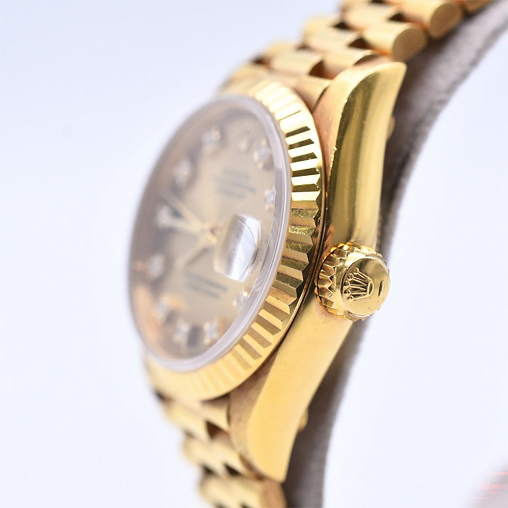 Rolex Datejust 26mm Champagne Diamond  Dial 69178G (1993)